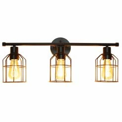 Best Pirce 🤩 Farmhouse / Cottage Lalia Home 3 Light Industrial Wired Vanity Light ✨ -Vaxcel Shop detail2ALLT370