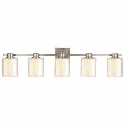 Outlet 💯 Transitional Design House Oslo 5 Light Bathroom Vanity Light 🌟 -Vaxcel Shop detail2DHIC684