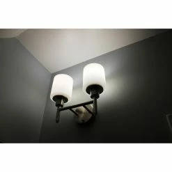 Best Pirce 💯 Transitional Design House Aubrey 2 Light LED Bathroom Vanity Light ❤️ -Vaxcel Shop detail2DHIC787