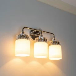 Cheapest ✔️ Glam Decor Therapy Cora 3 Light Bathroom Vanity Light 🧨 -Vaxcel Shop detail3JIMC765