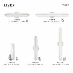Hot Sale ✔️ Modern / Contemporary Livex Lighting Visby 10353 Bathroom Wall Sconce 😀 -Vaxcel Shop detail3LXL3450