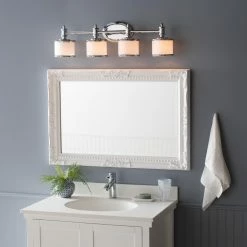 Coupon 🔥 Transitional Vaxcel Carlisle 4 Light Bathroom Vanity Light 🤩 -Vaxcel Shop detail3OSL803