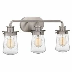 Best Pirce ❤️ Industrial Quoizel Lewiston 3 Light Bathroom Vanity Light 🎉 -Vaxcel Shop detail3QUO3672