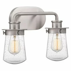 New ⭐ Industrial Quoizel Lewiston 2 Light Bathroom Vanity Light 💯 -Vaxcel Shop detail3QUO3674