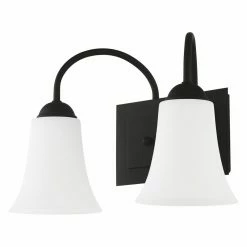 Cheapest 👍 Livex Lighting Transitional Livex Ridgedale 6482-04 2-Light Bath Light In Black ✨ -Vaxcel Shop detail4LXL1964