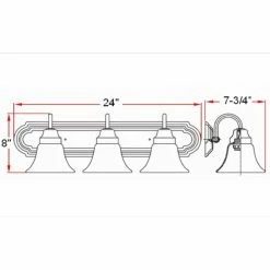 Best reviews of 🧨 Traditional Design House Allante 3 Light Bathroom Vanity Light 🎉 -Vaxcel Shop detail6DHIC662