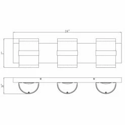 New π Transitional Design House Haswell 3 Light LED Bathroom Vanity Light β 8 New π Transitional Design House Haswell 3 Light LED Bathroom Vanity Light β -Vaxcel Shop detail6DHIC673