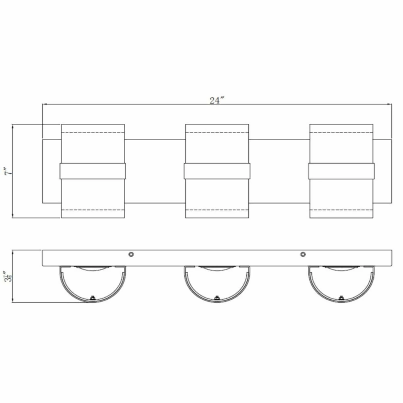 New π Transitional Design House Haswell 3 Light LED Bathroom Vanity Light β 5 New π Transitional Design House Haswell 3 Light LED Bathroom Vanity Light β - Image 3