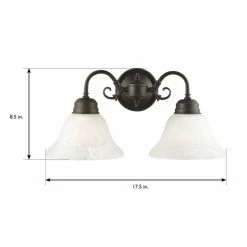 Deals 🥰 Traditional Design House Millbridge 2 Light Bathroom Vanity Light 🧨 -Vaxcel Shop detail6DHIC678
