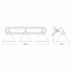 Cheap 🌟 Traditional Design House Millbridge 3 Light Bathroom Vanity Light 🤩 -Vaxcel Shop detail6DHIC681