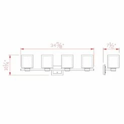 Brand new β€οΈ Transitional Design House Oslo 4 Light Bathroom Vanity Light 𧨠12 Brand new β€οΈ Transitional Design House Oslo 4 Light Bathroom Vanity Light 𧨠-Vaxcel Shop detail6DHIC682