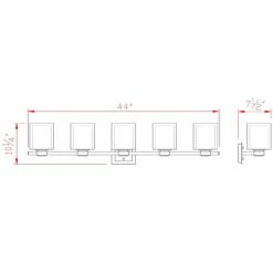 Outlet 💯 Transitional Design House Oslo 5 Light Bathroom Vanity Light 🌟 -Vaxcel Shop detail6DHIC684