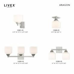 Cheap ⭐ Bathroom Vanity Lights Livex Lighting Aragon 2 Light Bath Vanity Light 🧨 -Vaxcel Shop detail6LXL3367