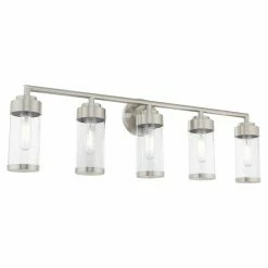 Best deal 👏 Transitional Livex Lighting Hillcrest 5 Light Bathroom Vanity Light 😀 -Vaxcel Shop detail6LXL3375