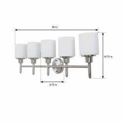 Wholesale 🔥 Transitional Design House Aubrey 5 Light Bathroom Vanity Light 🎉 -Vaxcel Shop detail7DHIC664