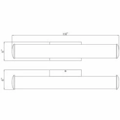 Budget 🎉 Transitional Design House Burke LED Bathroom Vanity Light 😉 -Vaxcel Shop detail7DHIC665