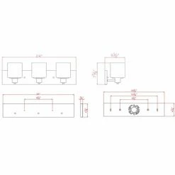 Buy 👍 Bathroom Vanity Lights Design House Dane 3 Light Bathroom Vanity Light 👍 -Vaxcel Shop detail7DHIC666