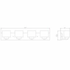 New 💯 Transitional Design House Dove Creek 4 Light Bathroom Vanity Light 🎁 -Vaxcel Shop detail7DHIC667