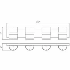 Budget 😉 Transitional Design House Haswell 4 Light LED Bathroom Vanity Light 🧨 -Vaxcel Shop detail7DHIC674 1