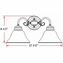 Deals 🥰 Traditional Design House Millbridge 2 Light Bathroom Vanity Light 🧨 -Vaxcel Shop detail7DHIC678