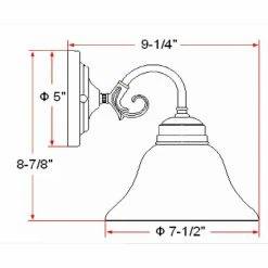 Top 10 β¨ Traditional Design House Millbridge Bathroom Sconce π 9 Top 10 β¨ Traditional Design House Millbridge Bathroom Sconce π -Vaxcel Shop detail7DHIC679