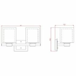 Buy ⌛ Transitional Design House Oslo 2 Light Bathroom Vanity Light ❤️ 9 Buy ⌛ Transitional Design House Oslo 2 Light Bathroom Vanity Light ❤️ -Vaxcel Shop detail7DHIC793