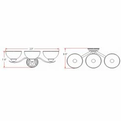 Cheapest 🥰 Traditional Design House Trevie 3-Light Vanity Light 🧨 -Vaxcel Shop detailDHIC028