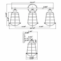 Discount ⌛ Industrial Design House Ajax 3-Light Bathroom Vanity Light 🤩 -Vaxcel Shop detailDHIC304