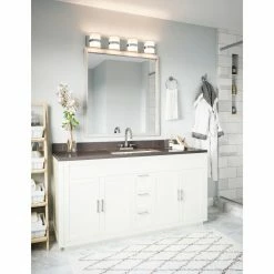 Budget 😉 Transitional Design House Haswell 4 Light LED Bathroom Vanity Light 🧨 -Vaxcel Shop detailDHIC674 1