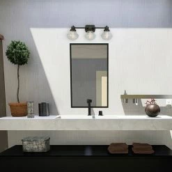 Best deal 🎁 Transitional Design House Sawyer 3 Light Bathroom Vanity Light ❤️ -Vaxcel Shop detailDHIC687