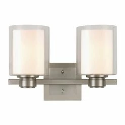 Buy ⌛ Transitional Design House Oslo 2 Light Bathroom Vanity Light ❤️ 8 Buy ⌛ Transitional Design House Oslo 2 Light Bathroom Vanity Light ❤️ -Vaxcel Shop detailDHIC793