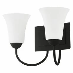 Cheapest 👍 Livex Lighting Transitional Livex Ridgedale 6482-04 2-Light Bath Light In Black ✨ -Vaxcel Shop detailLXL1964 1