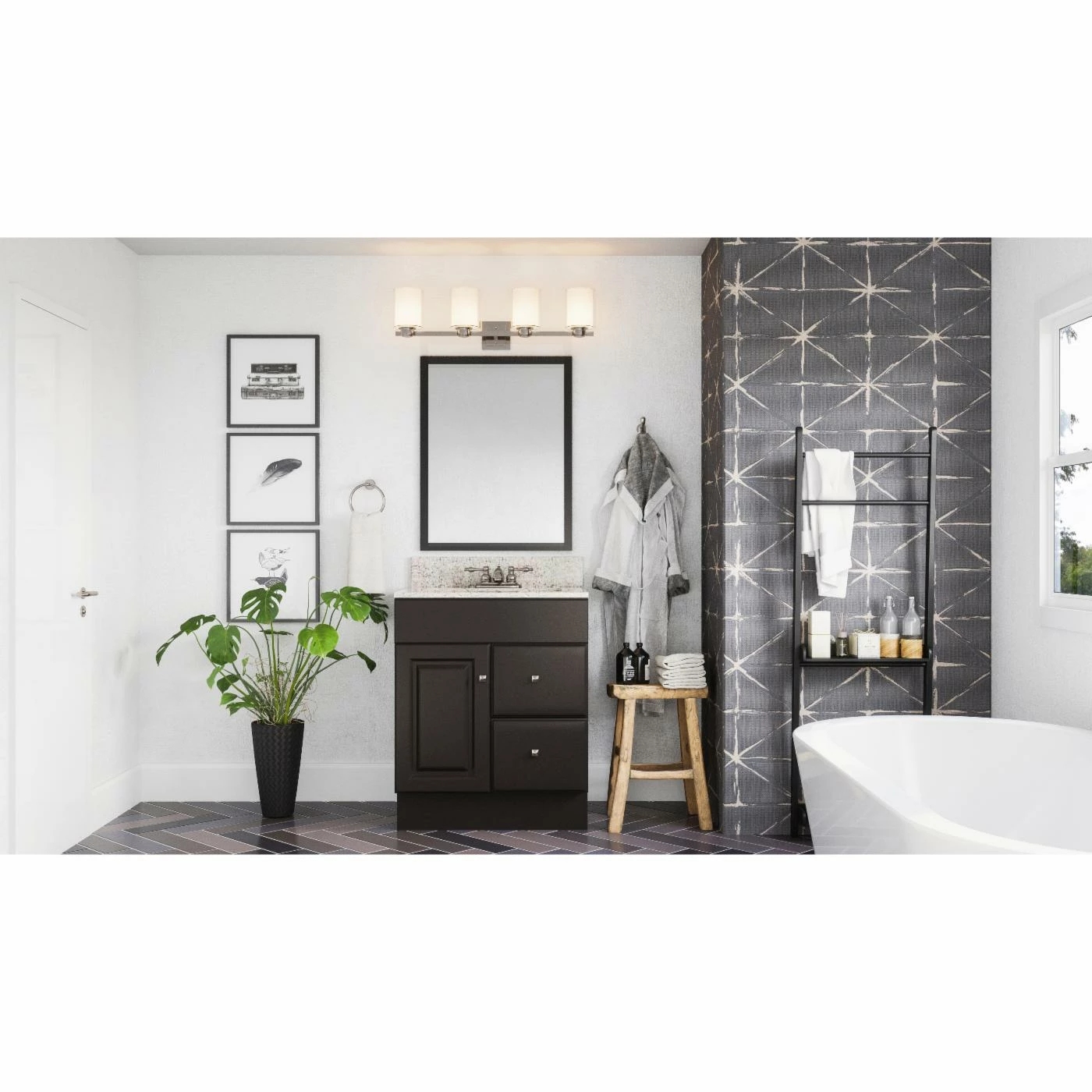 Brand new β€οΈ Transitional Design House Oslo 4 Light Bathroom Vanity Light 𧨠4 Brand new β€οΈ Transitional Design House Oslo 4 Light Bathroom Vanity Light 𧨠- Image 2