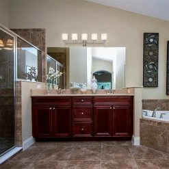 Best Pirce 👏 Transitional Design House Aubrey 5 Light LED Bathroom Vanity Light 😉 -Vaxcel Shop inuseDHIC790