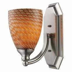 Wholesale ⭐ Bathroom Sconces Elk Lighting Bath And Spa 570-1 Bathroom Vanity Light With Cocoa Glass 🧨 -Vaxcel Shop inuseELI7826