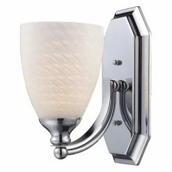 Wholesale 🔥 Bathroom Sconces Elk Lighting Bath And Spa 570-1 Bathroom Vanity Light With White Swirl Glass 🤩 -Vaxcel Shop inuseELI7841