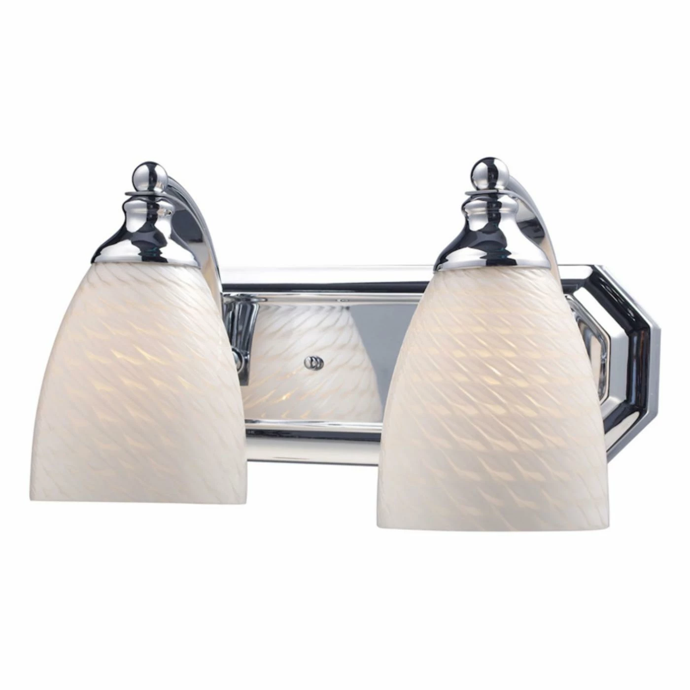 Discount π Transitional Elk Lighting Bath And Spa 570-2 Bathroom Vanity Light With White Swirl Glass 𧨠4 Discount π Transitional Elk Lighting Bath And Spa 570-2 Bathroom Vanity Light With White Swirl Glass 𧨠- Image 2
