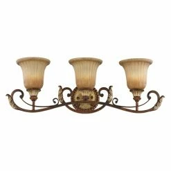 Discount 🧨 Livex Lighting Traditional Livex Villa Verona 8553-63 Vanity Light - Verona Bronze Finish With Aged Gold Leaf Accents - 30W In. 😀 -Vaxcel Shop inuseLXL1174