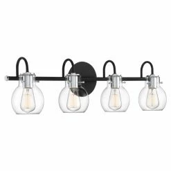 Coupon 🌟 Modern / Contemporary Quoizel Andrews 4 Light Bathroom Vanity Light 🎁 -Vaxcel Shop inuseQUO3664