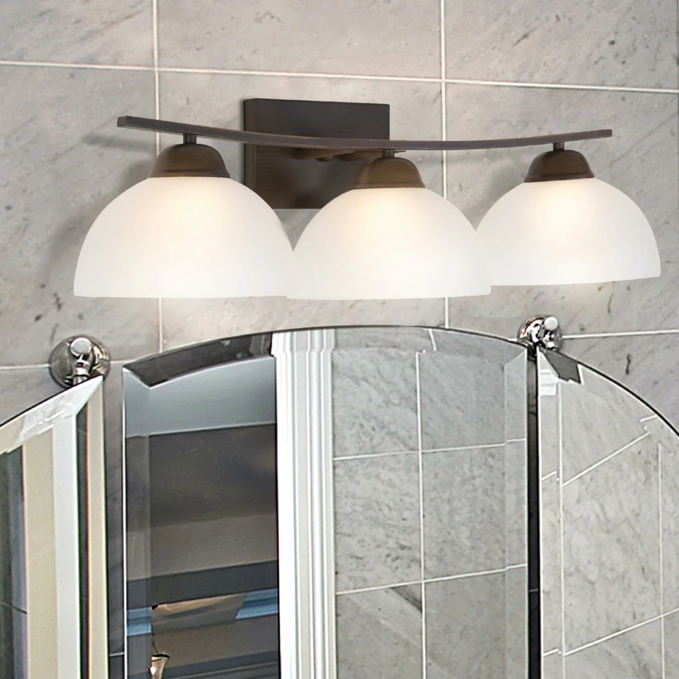 Coupon π Transitional Yosemite Home Decor Alta Peak 107-3V-AWCF Bathroom Vanity Light π 4 Coupon π Transitional Yosemite Home Decor Alta Peak 107-3V-AWCF Bathroom Vanity Light π - Image 2