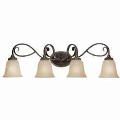 Best deal 👍 Jeremiah Traditional Craftmade Barrett Place 24204 4 Light Bathroom Vanity Light 🎉