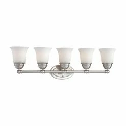 Coupon 🎉 Traditional Thomas Lighting Bella 5 Light Bathroom Vanity Light ✔️