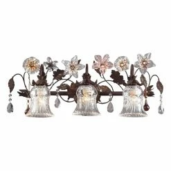 Best deal ⭐ Traditional Elk Lighting Cristallo Fiore 7042-3 3 Light Bathroom Vanity Light 🛒