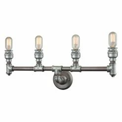 Hot Sale 🎉 Industrial Elk Lighting Cast Iron Pipe 10685 4 4 Light Bathroom Vanity Light 🤩