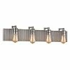 New 👍 Industrial Elk Lighting Corrugated Steel 15923/4 4 Light Bathroom Vanity Light 🎁 -Vaxcel Shop masterELI4413