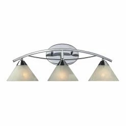 Outlet 🎁 Transitional ELK Lighting Elysburg 3-Light Bathroom Vanity Light 17023/3 - 20W In. 🥰