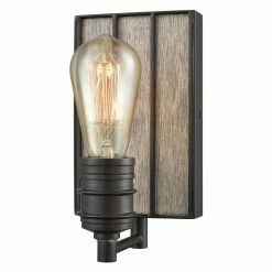 Brand new 🎉 Industrial ELK Lighting 164 Brookweiler 1 Light Bathroom Vanity Light ✔️