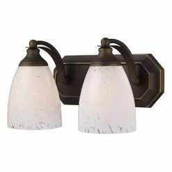 Top 10 ✨ Transitional Elk Lighting Bath And Spa 570-2 Bathroom Vanity Light With Snow White Glass ✔️
