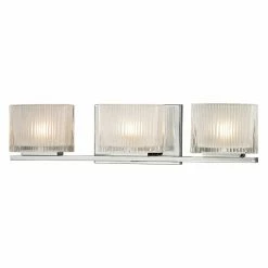 Cheap ⭐ Modern / Contemporary ELK Lighting Chiseled Glass 3 Light Bathroom Vanity Light 🧨