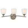 Hot Sale 😀 Transitional Kichler 45361BPT Granby 3-Light Bathroom Vanity Light Bar - 32.71W In. Brushed Pewter ⭐ -Vaxcel Shop masterKIC1478
